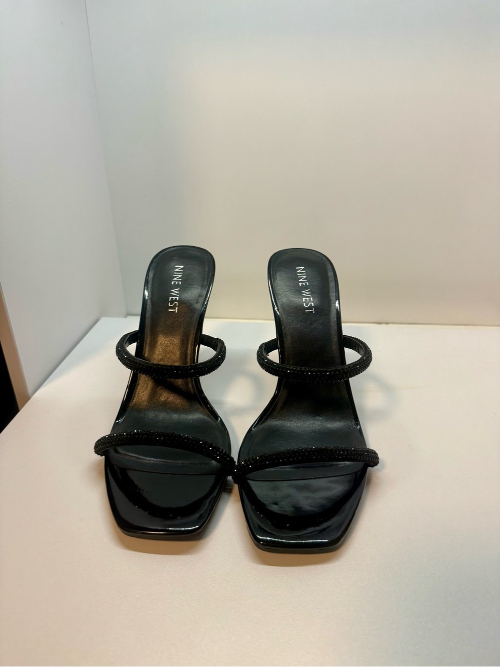 Nine West Leah 3 Rhinestone Stiletto Sandals